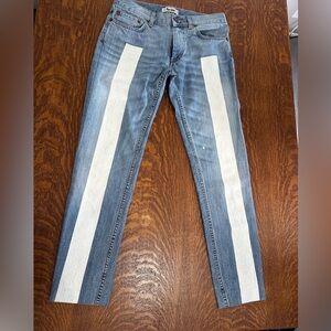 Acne Blue Her Jeans with White Stripes
